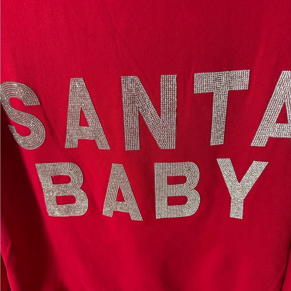BiBi “SANTA BABY” Rhinestone Sweatshirt - Picture 2 of 10